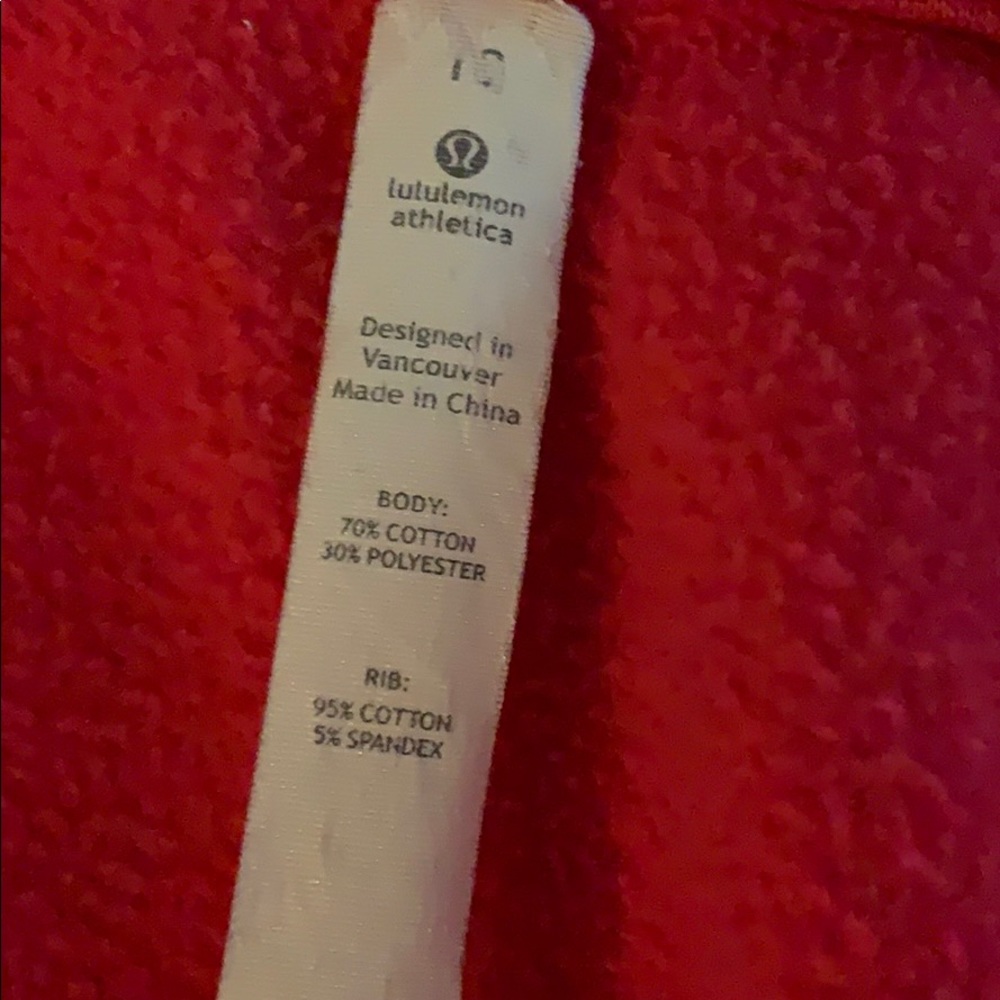 Lululemon zipped sweat jacket